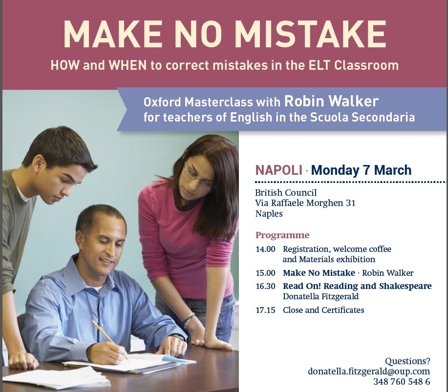 "Make no mistake" Oxford Masterclass with Robin Walker British Council